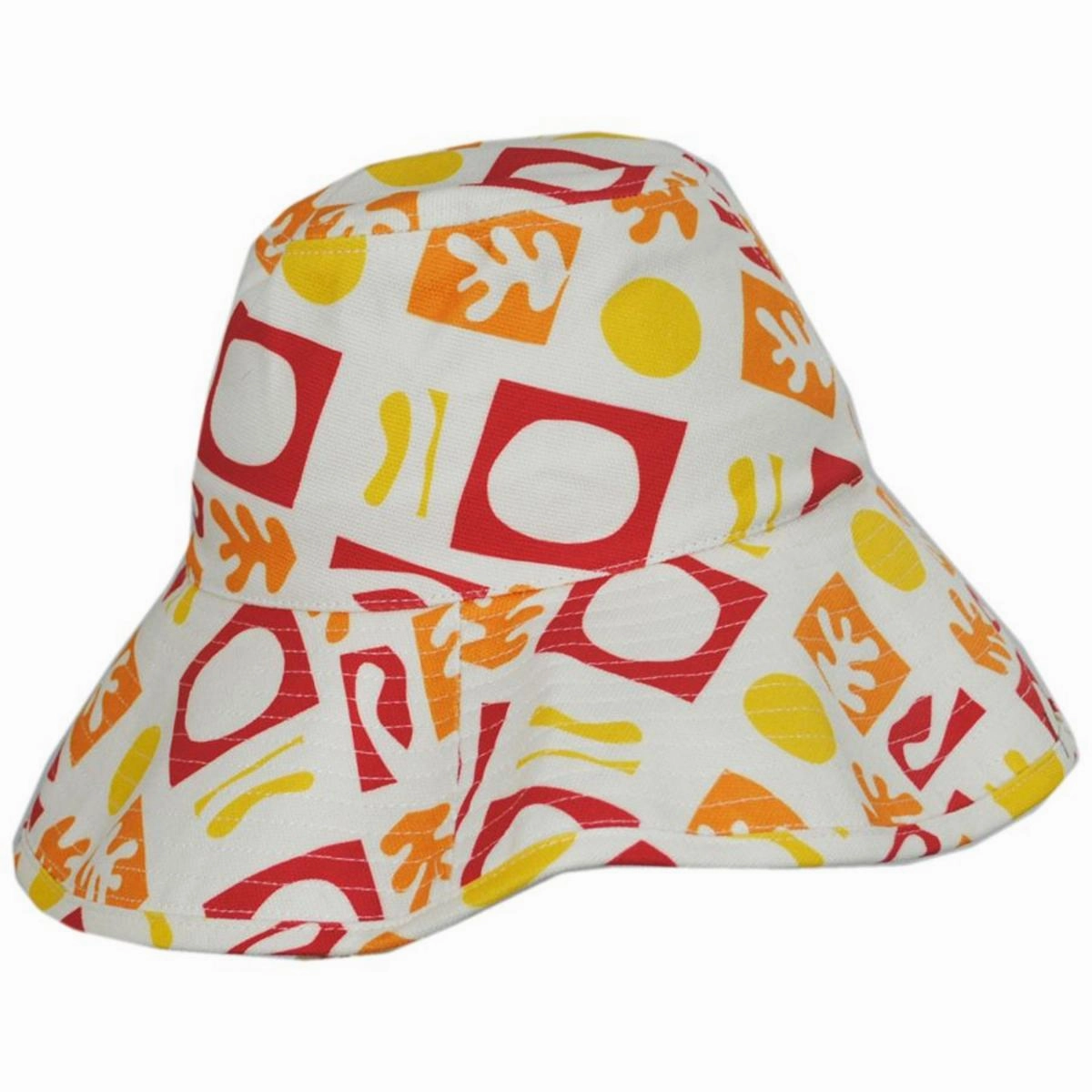 Holiday Retro Cotton Bucket Hat - White/Red