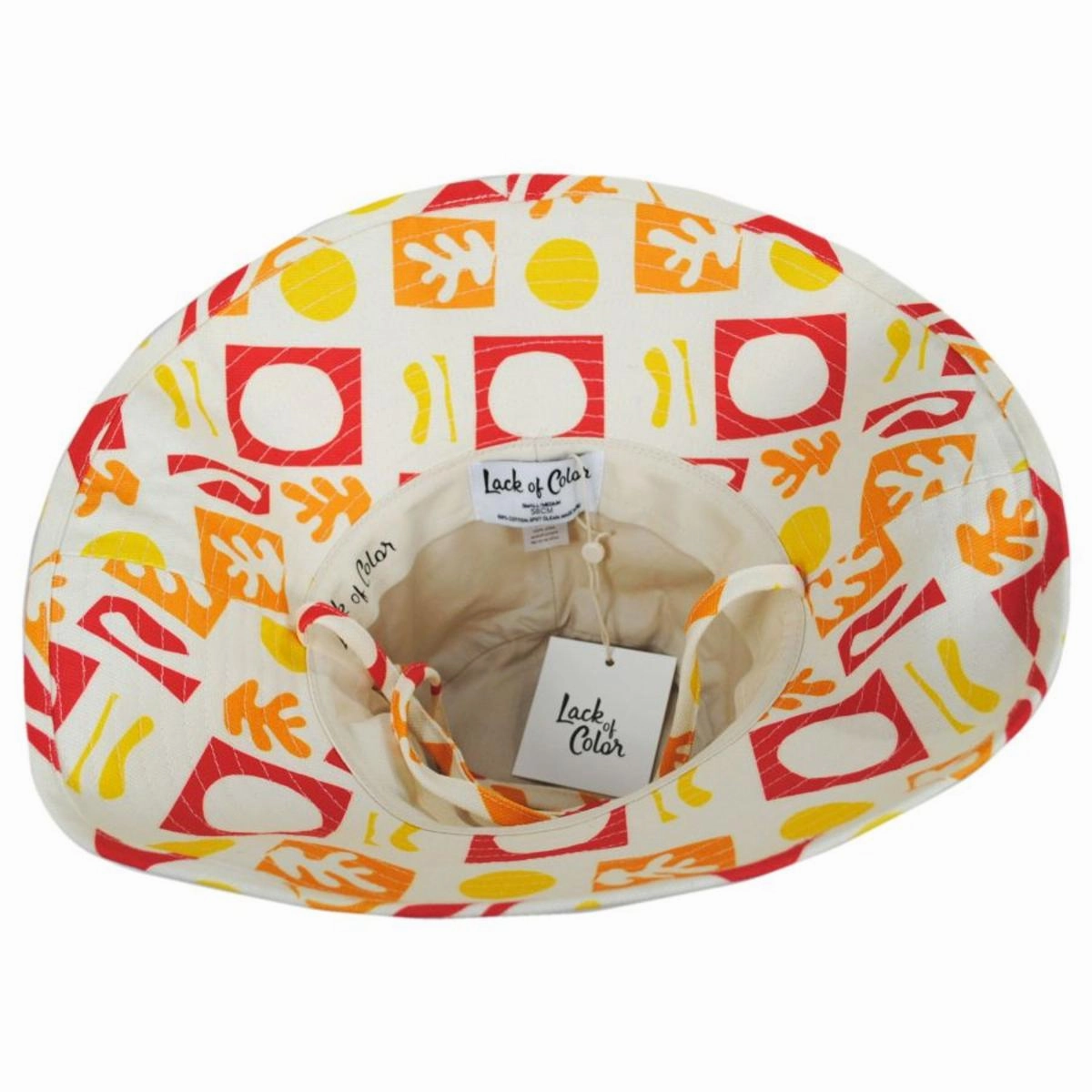 Holiday Retro Cotton Bucket Hat - White/Red