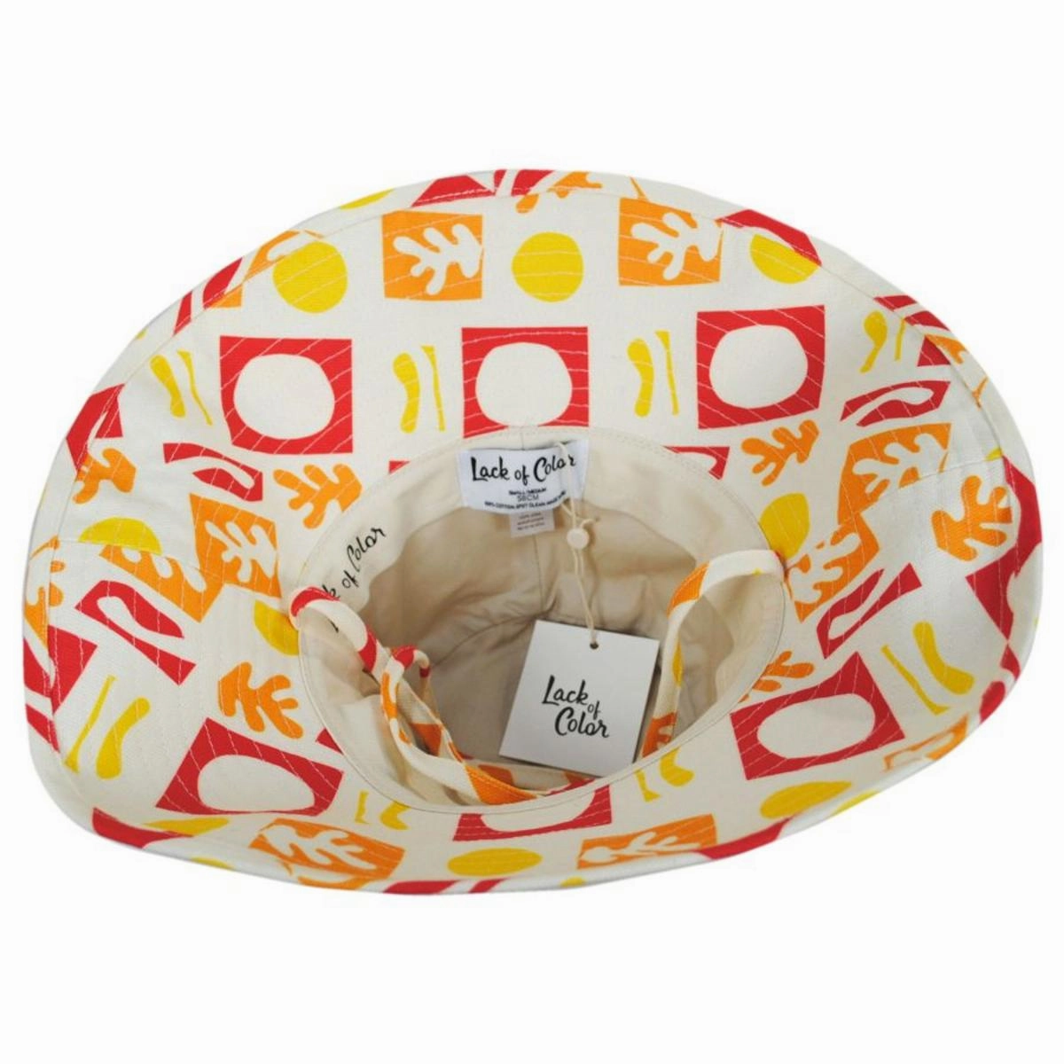 Holiday Retro Cotton Bucket Hat - White/Red