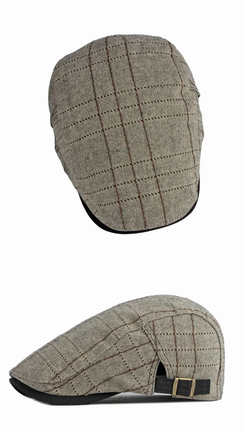 Holland Striped Cotton Flat Cap