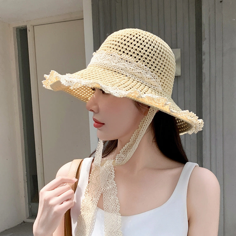 Hollowed Straw Sun Hat