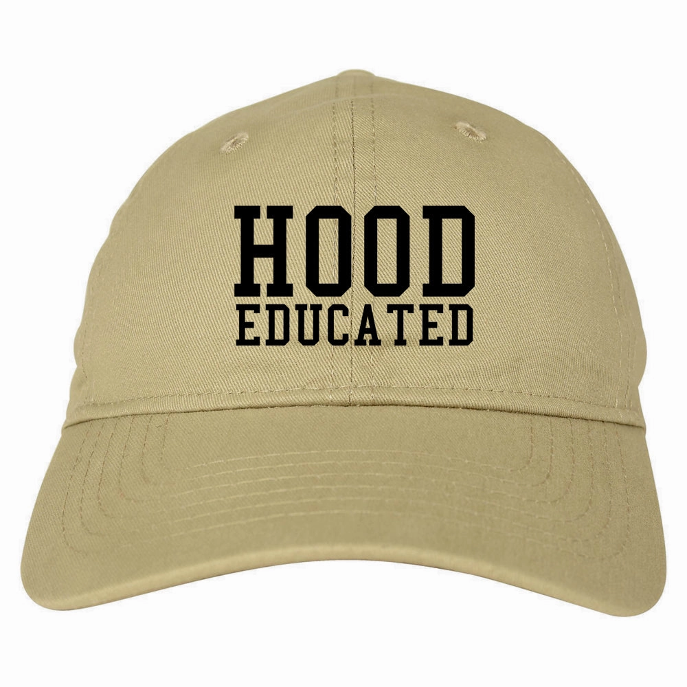 Hood Educated Funny College Mens Dad Hat