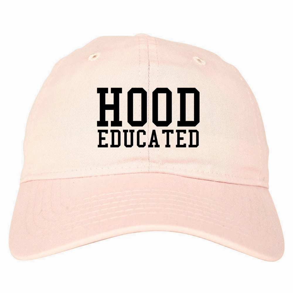 Hood Educated Funny College Mens Dad Hat