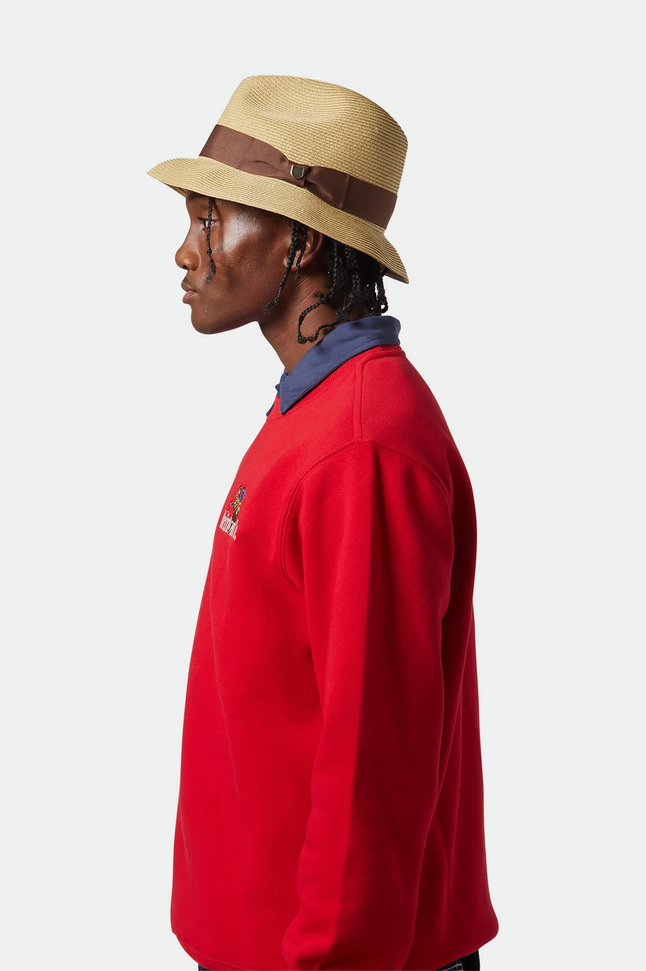 Horton Convertabrim Packable Fedora - Dark Tan/Light Brown