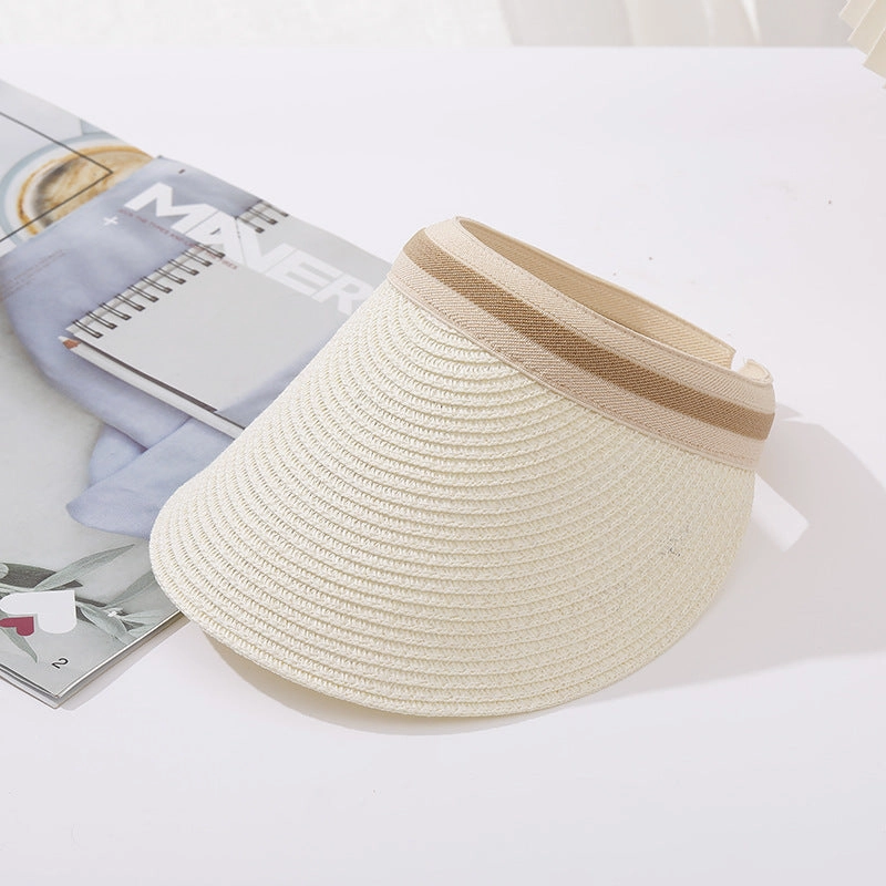 Hot Summer New Sun Hat Women UV Rafia Straw Beach Topless