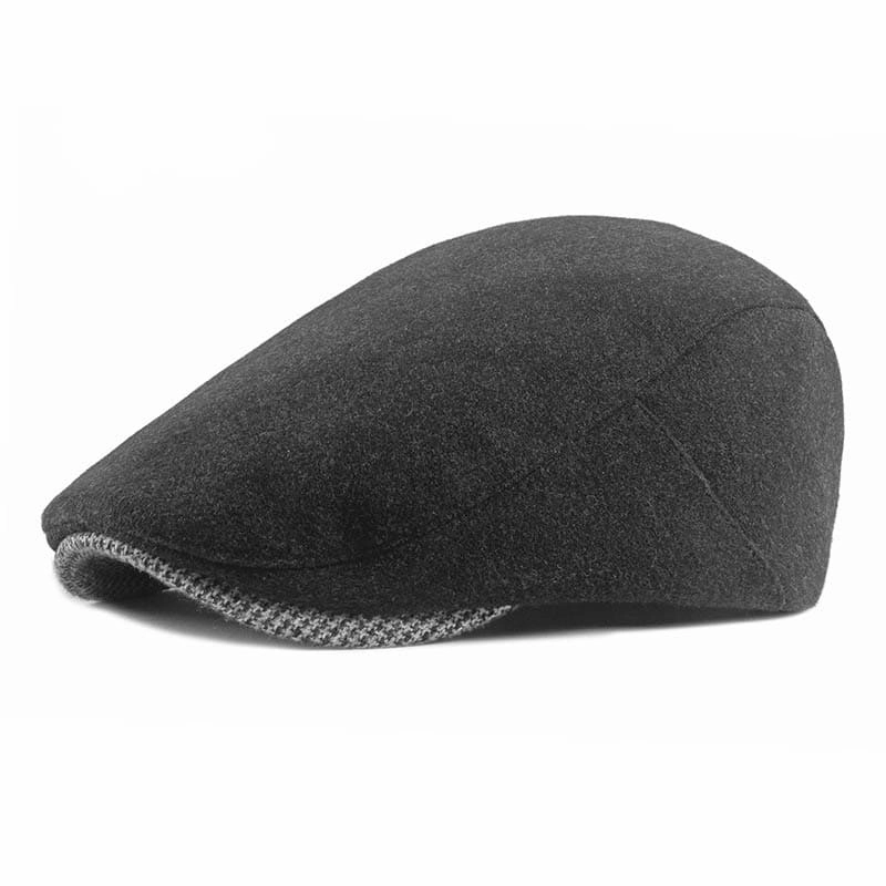 Houndstooth Visor Plain Flat Cap