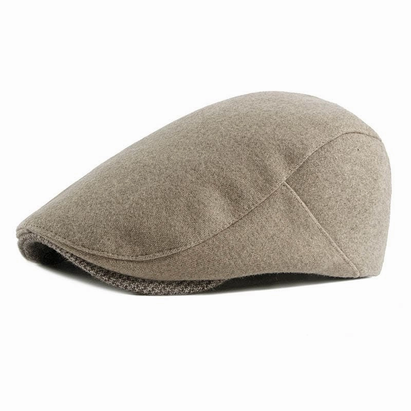 Houndstooth Visor Plain Flat Cap