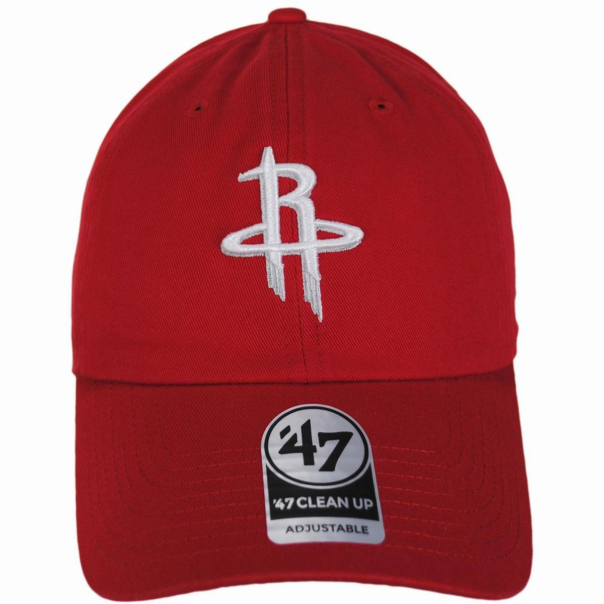 Houston Rockets NBA Clean Up Strapback Baseball Cap Dad Hat