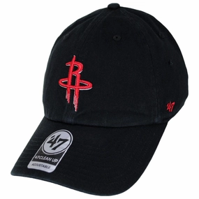 Houston Rockets NBA Clean Up Strapback Baseball Cap Dad Hat