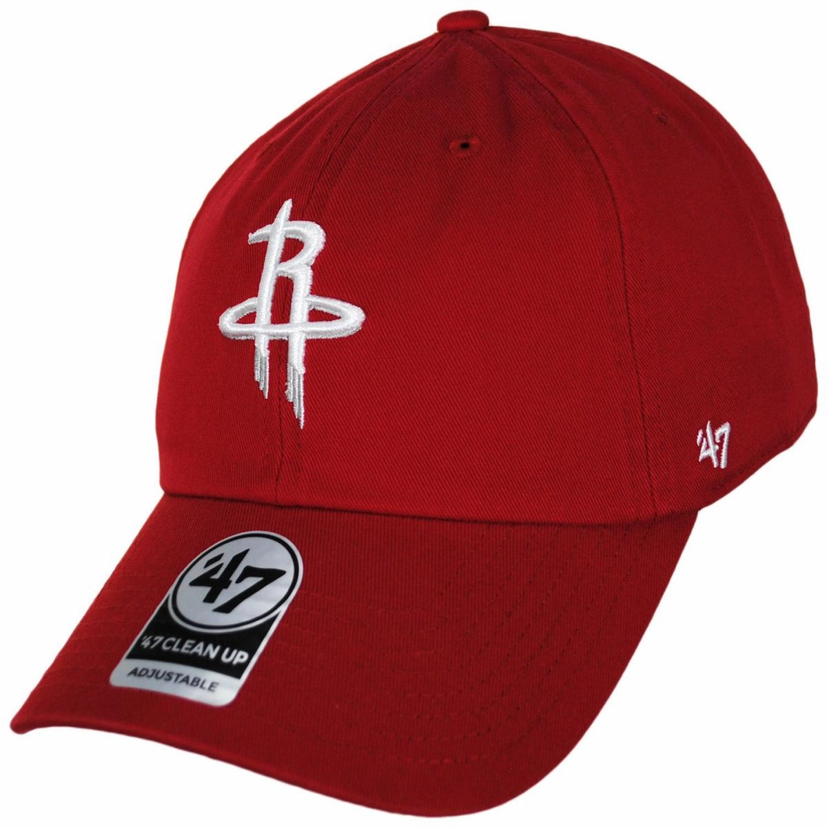 Houston Rockets NBA Clean Up Strapback Baseball Cap Dad Hat