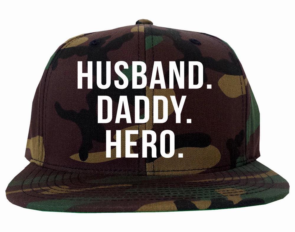 Husband Dad Hero Mens Snapback Hat