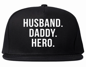 Husband Dad Hero Mens Snapback Hat