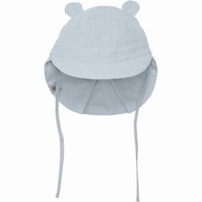 Huttelihut Muslin Celestial Blue Summer hat w. Ears