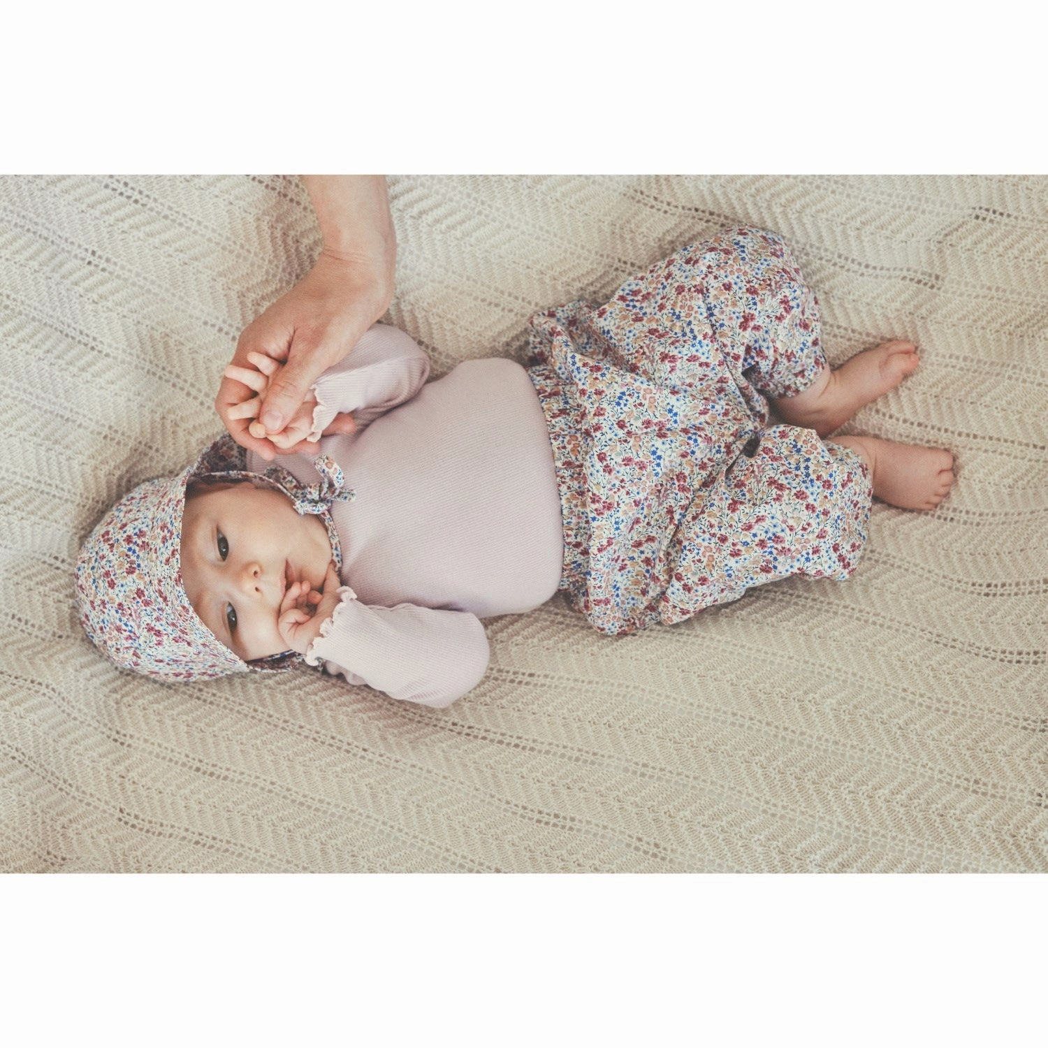 Huttelihut Sepia Rose Summer Hat In Liberty Fabric