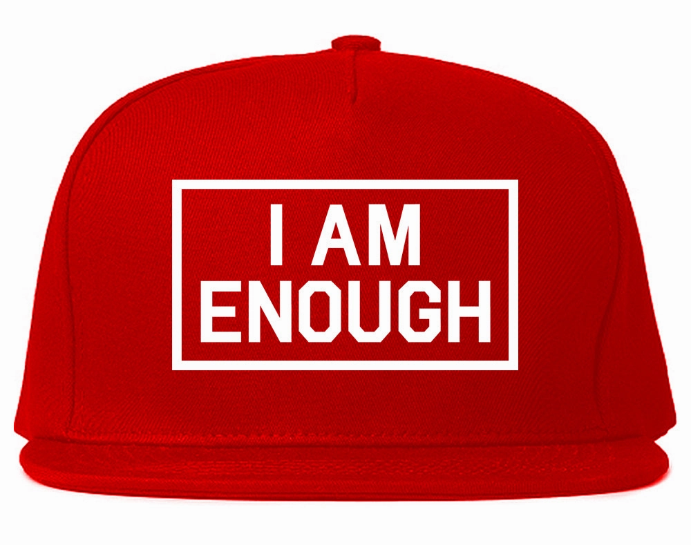 I Am Enough Inspirational Mens Snapback Hat