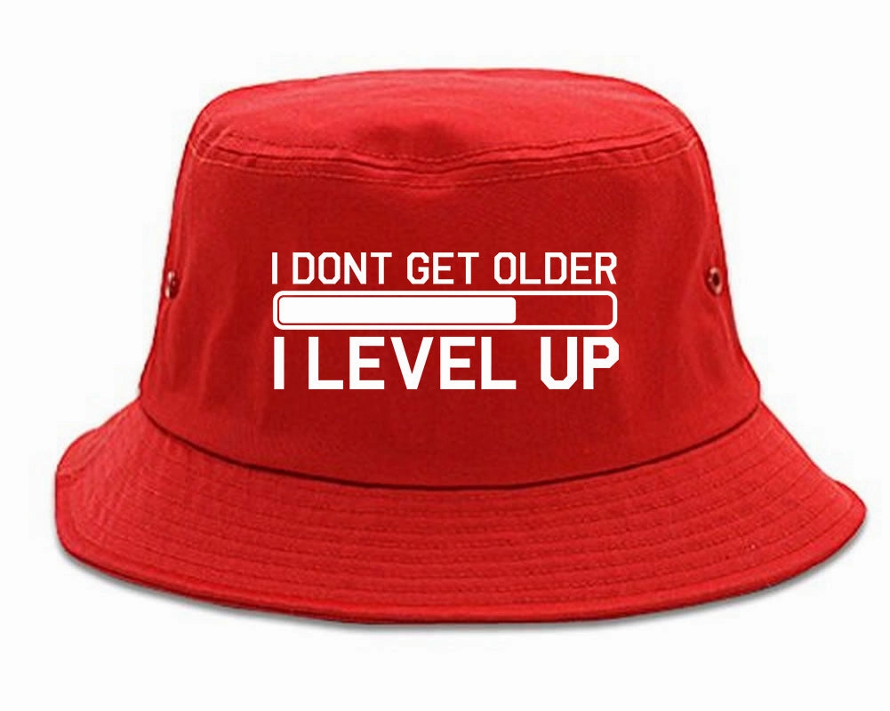 I Dont Get Older I Level Up Funny Birthday Mens Bucket Hat