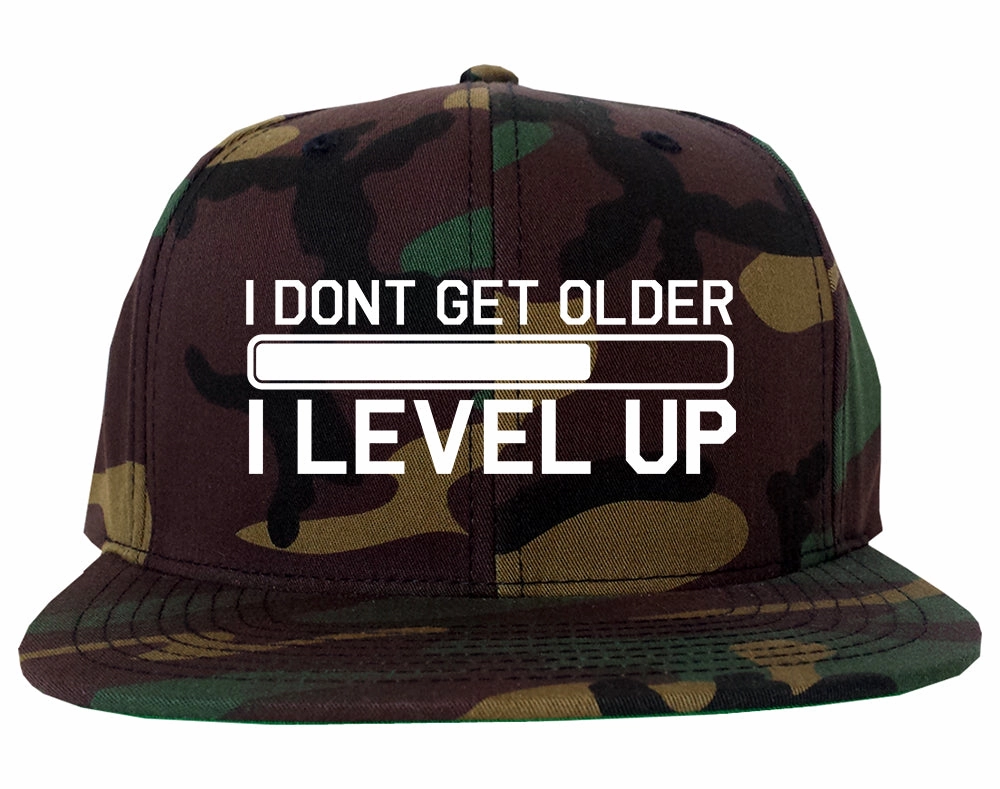 I Dont Get Older I Level Up Funny Birthday Mens Snapback Hat