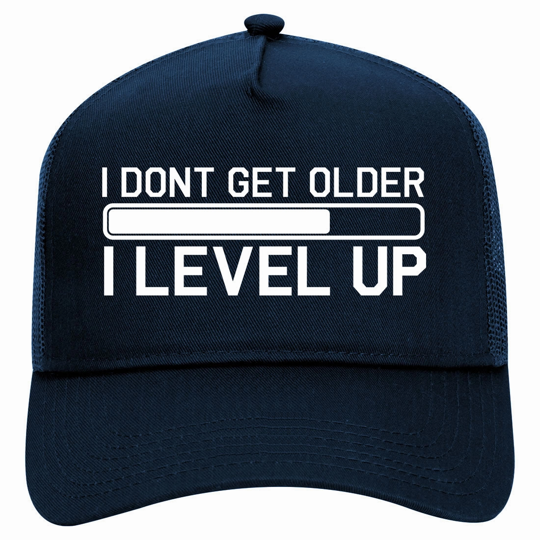 I Dont Get Older I Level Up Funny Birthday Retro Adult 5 Panel Mesh Trucker Hat