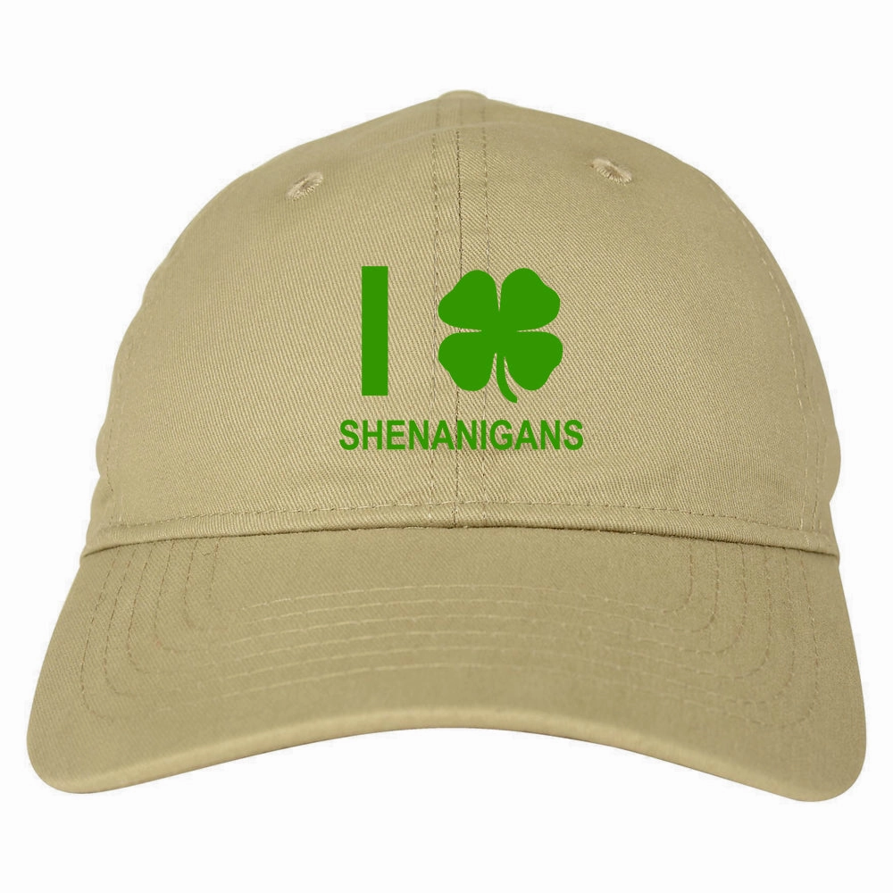I Love Shenanigans Shamrock Mens Dad Hat