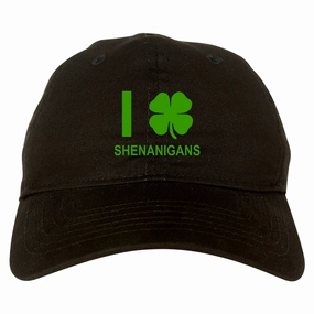 I Love Shenanigans Shamrock Mens Dad Hat