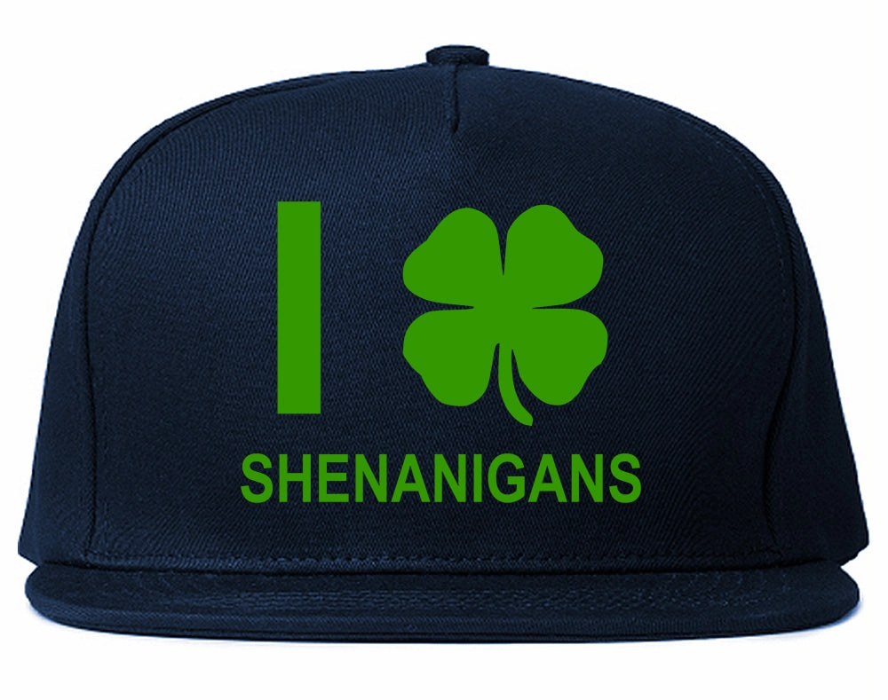 I Love Shenanigans Shamrock Mens Snapback Hat