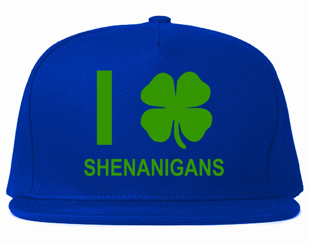 I Love Shenanigans Shamrock Mens Snapback Hat