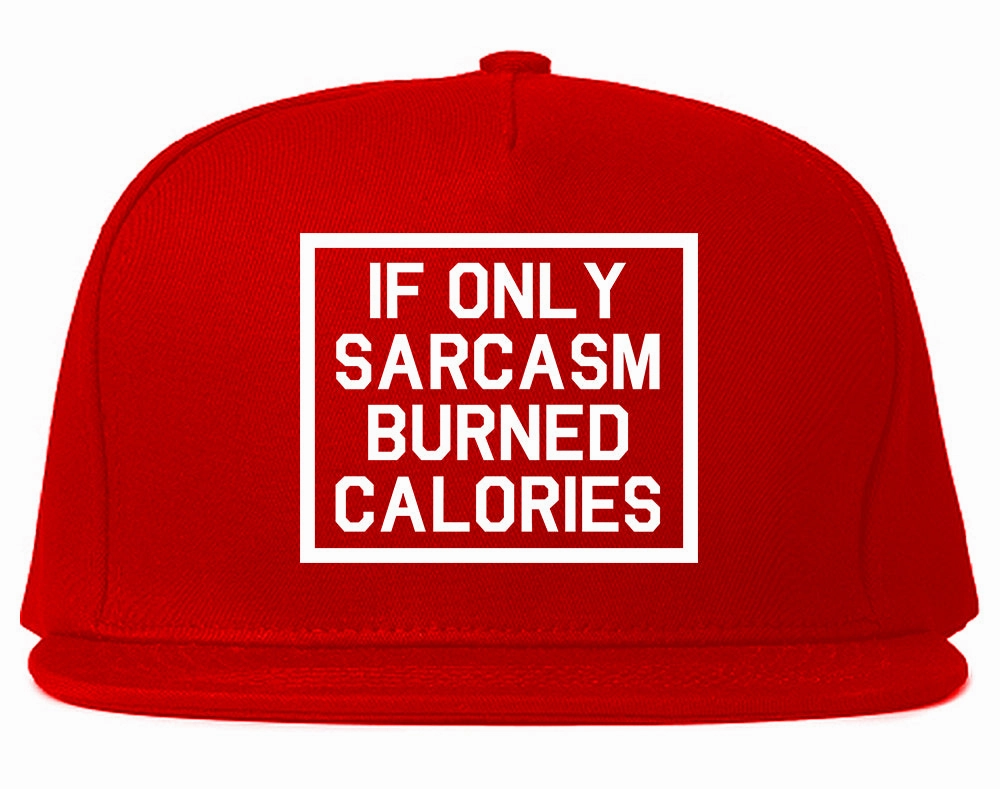 If Only Sarcasm Burned Calories Funny Workout Mens Snapback Hat