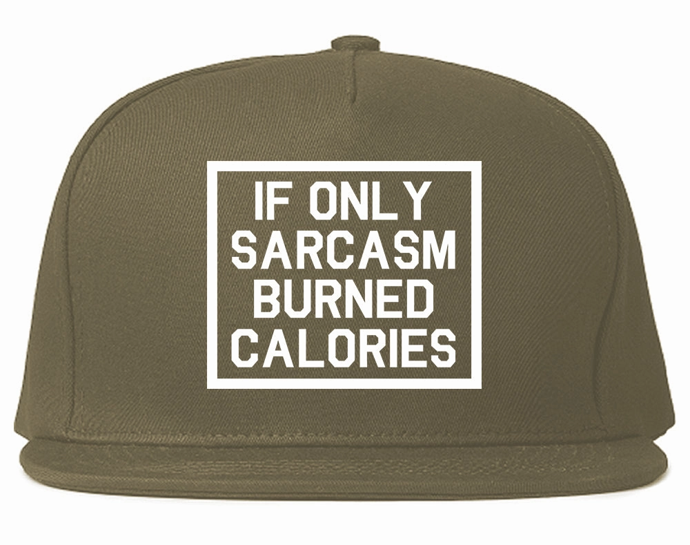 If Only Sarcasm Burned Calories Funny Workout Mens Snapback Hat