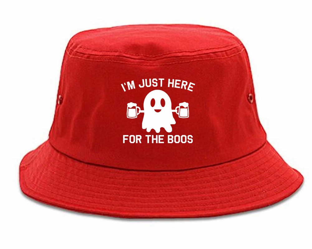 Im Just Here For The Boos Halloween Mens Bucket Hat