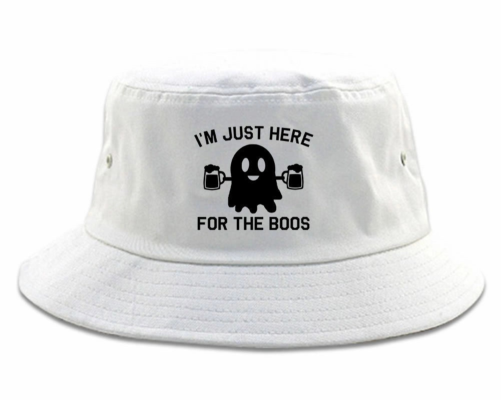Im Just Here For The Boos Halloween Mens Bucket Hat