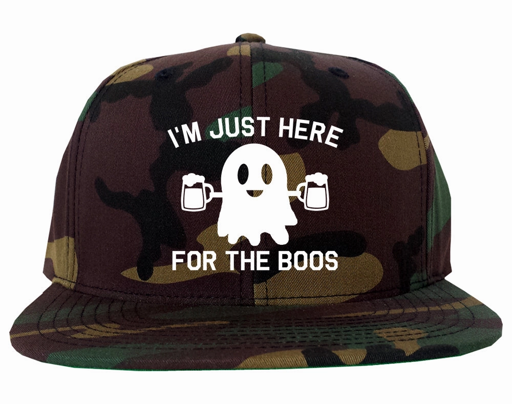 Im Just Here For The Boos Halloween Mens Snapback Hat