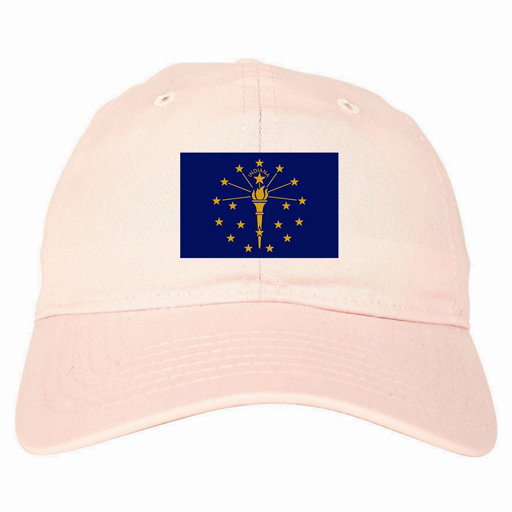 Indiana State Flag IN Chest Mens Dad Hat