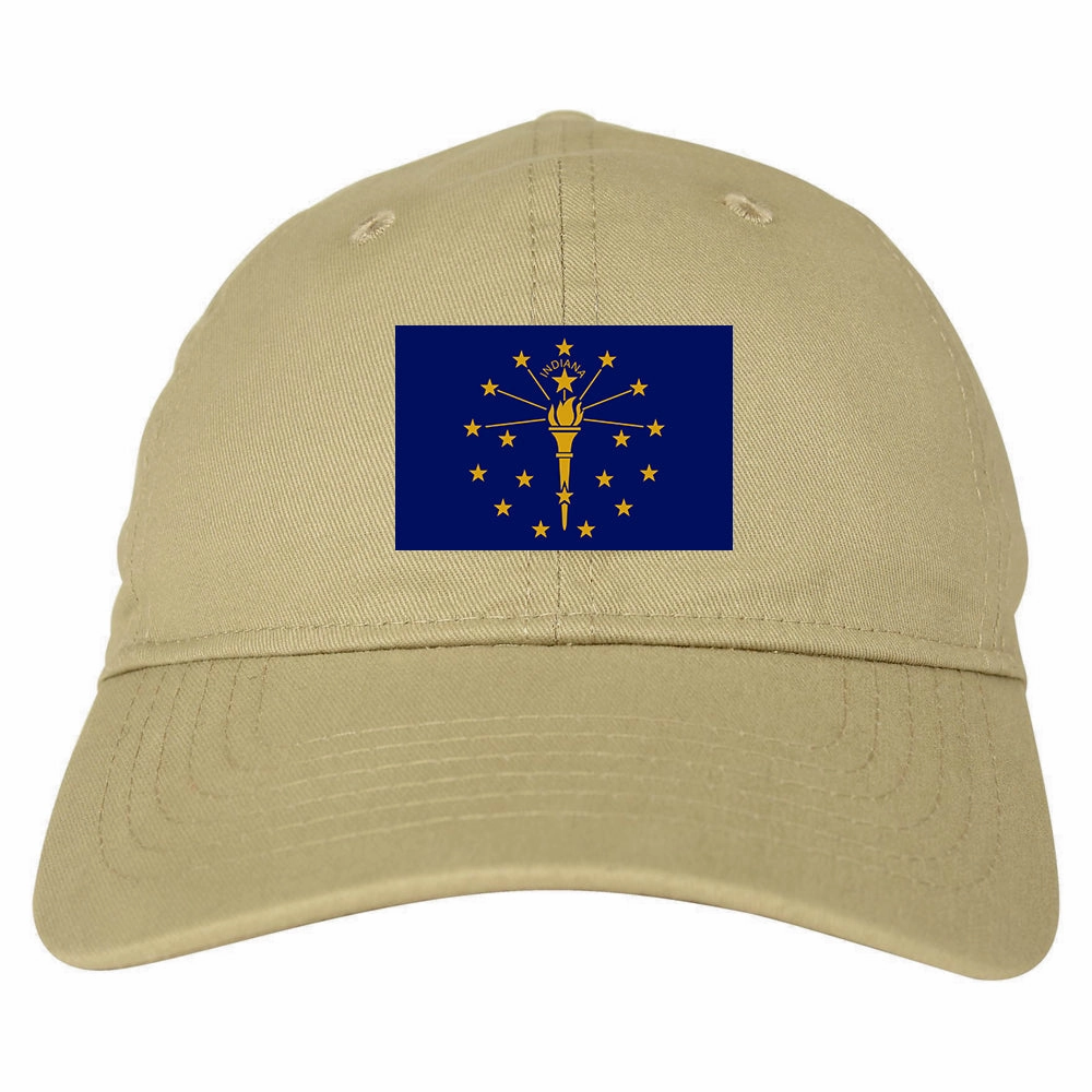 Indiana State Flag IN Chest Mens Dad Hat