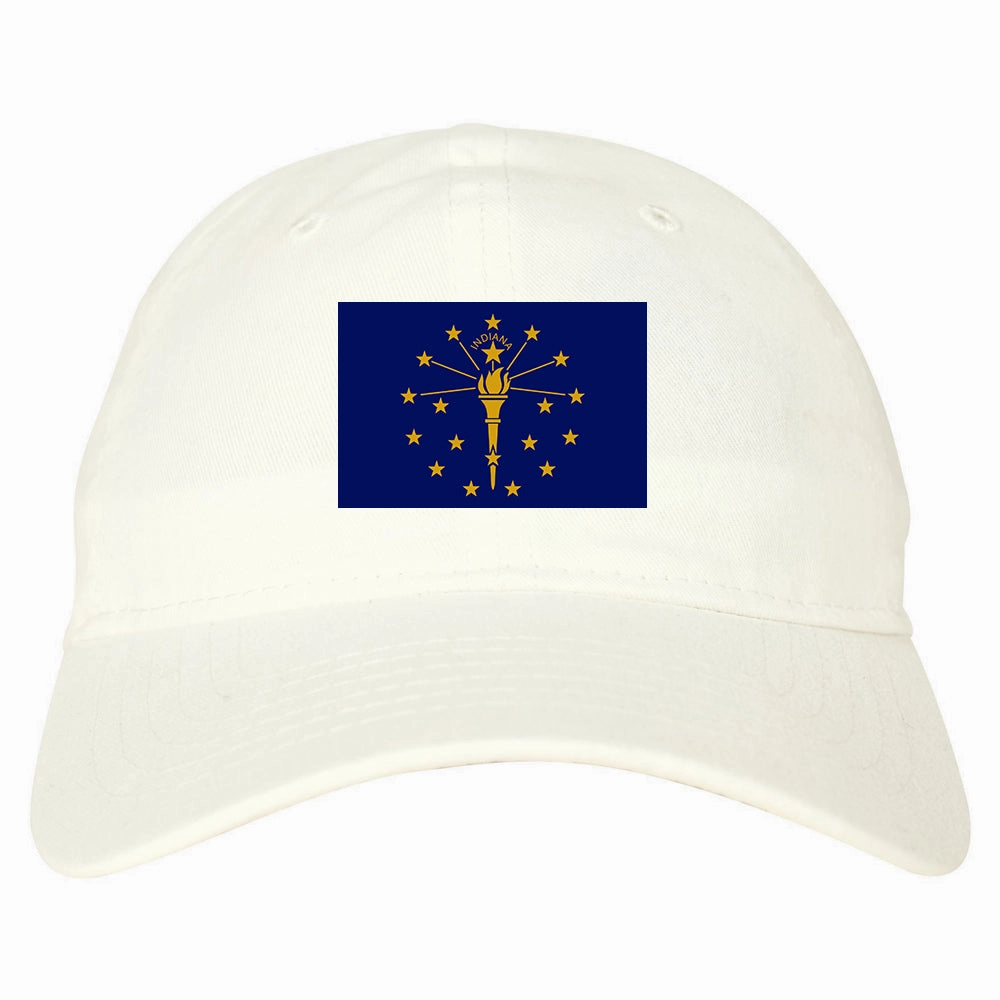 Indiana State Flag IN Chest Mens Dad Hat
