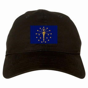 Indiana State Flag IN Chest Mens Dad Hat