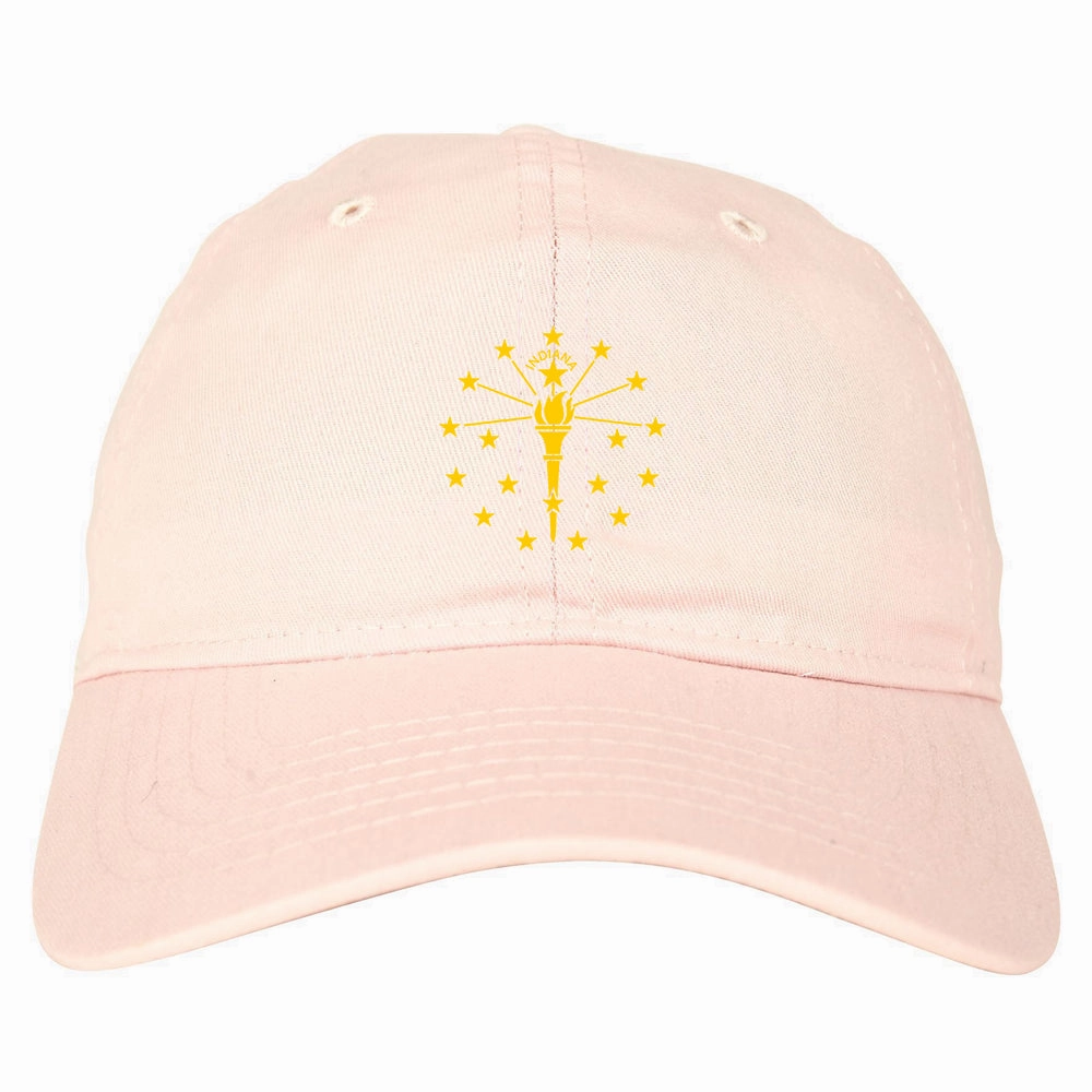 Indiana State Flag Outline Mens Dad Hat