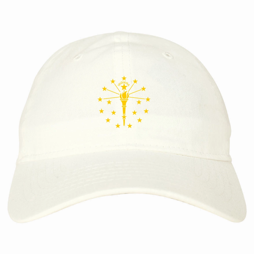 Indiana State Flag Outline Mens Dad Hat