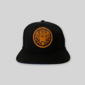 Industriowl Black Snapback by Jeremy Fish