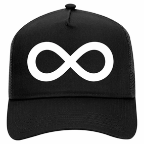 Infinity Symbol Retro Adult 5 Panel Mesh Trucker Hat