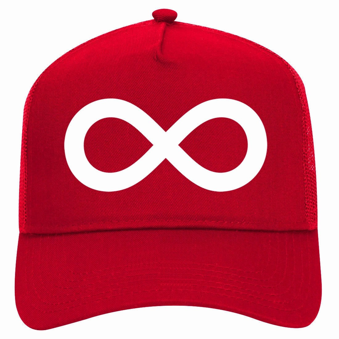 Infinity Symbol Retro Adult 5 Panel Mesh Trucker Hat