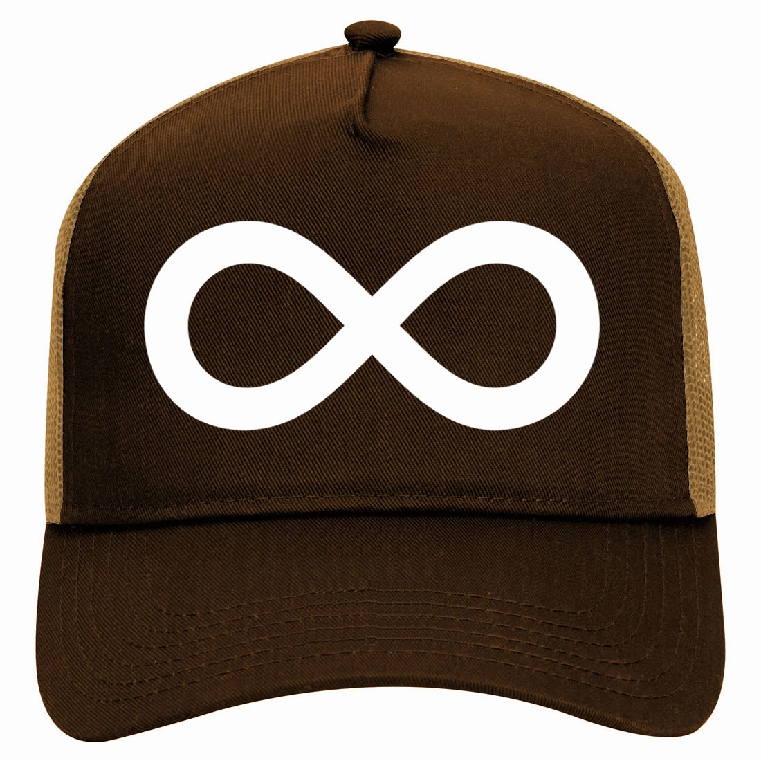 Infinity Symbol Retro Adult 5 Panel Mesh Trucker Hat
