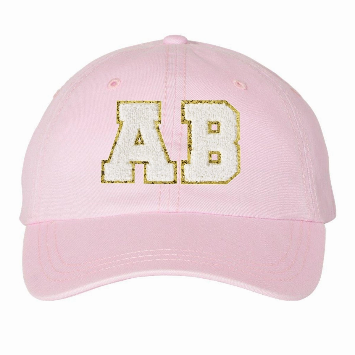 Initialed Letter Patch Baseball Hat
