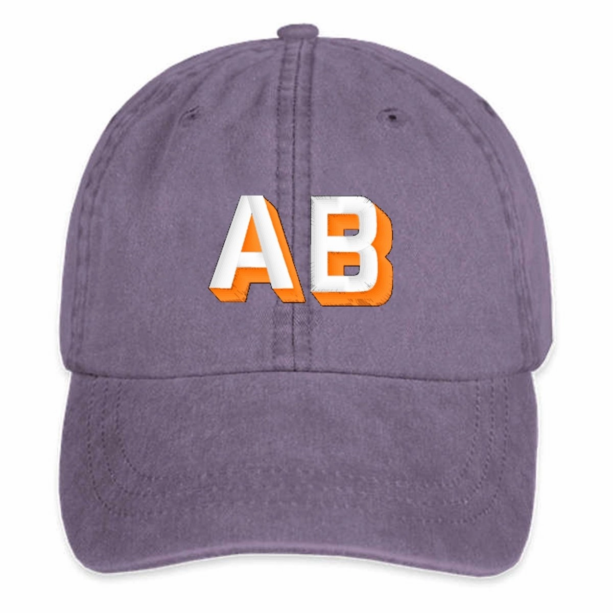 Initialed Shadow Block Letters Baseball Hat