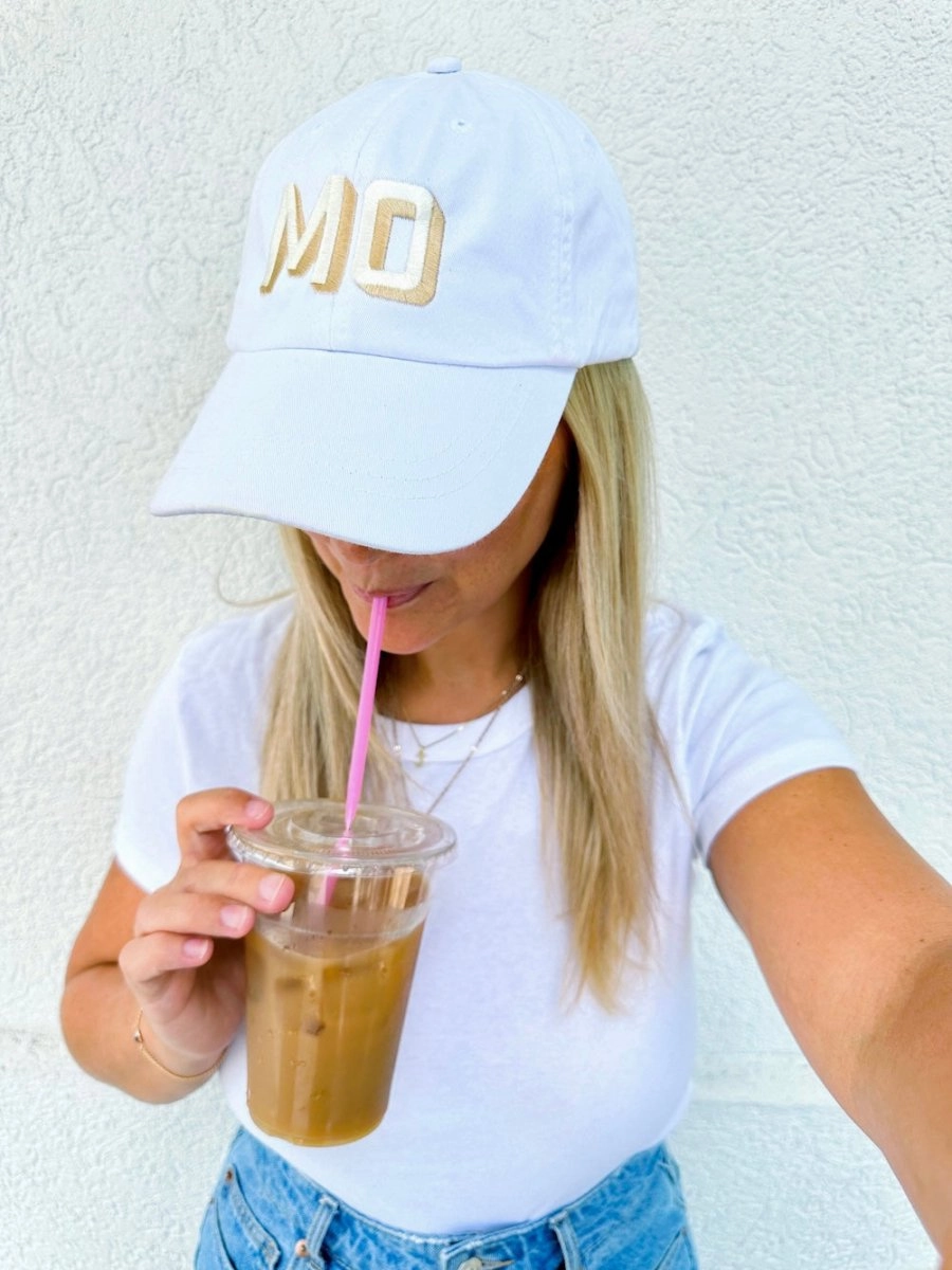 Initialed Shadow Block Letters Baseball Hat