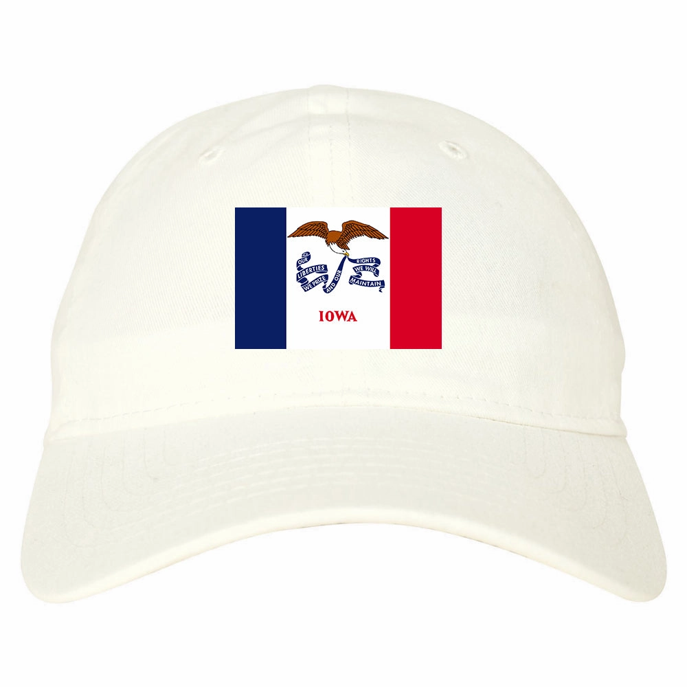Iowa State Flag IA Chest Mens Dad Hat