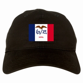 Iowa State Flag IA Chest Mens Dad Hat