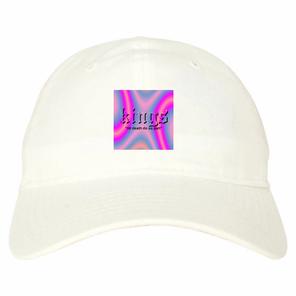 Iridescent Till Death Box Logo Mens Dad Hat Baseball Cap