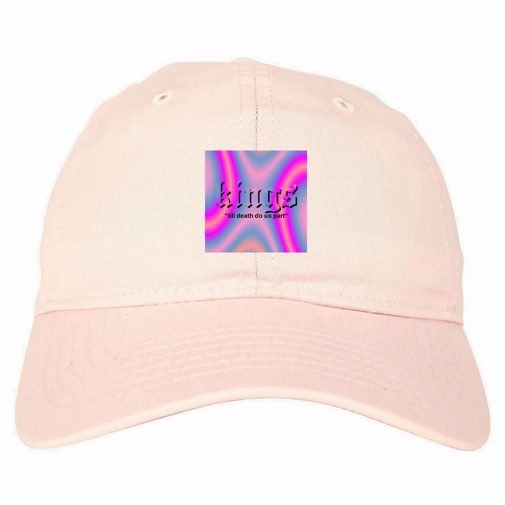 Iridescent Till Death Box Logo Mens Dad Hat Baseball Cap