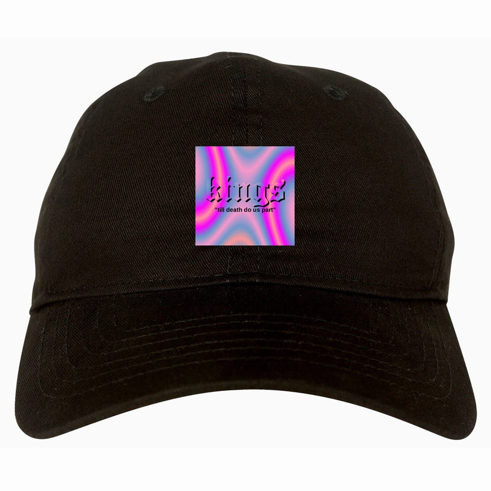 Iridescent Till Death Box Logo Mens Dad Hat Baseball Cap
