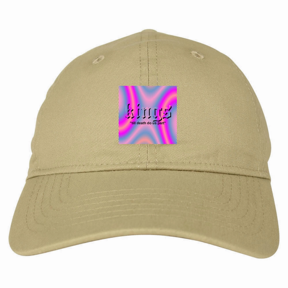 Iridescent Till Death Box Logo Mens Dad Hat Baseball Cap
